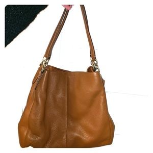 Coach Cognac Leather Shoulder Bag